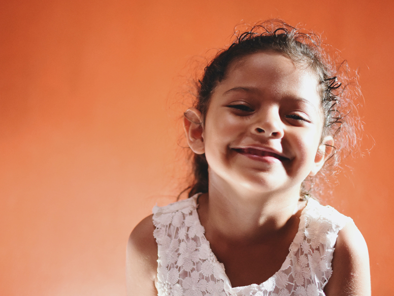 A smiling girl